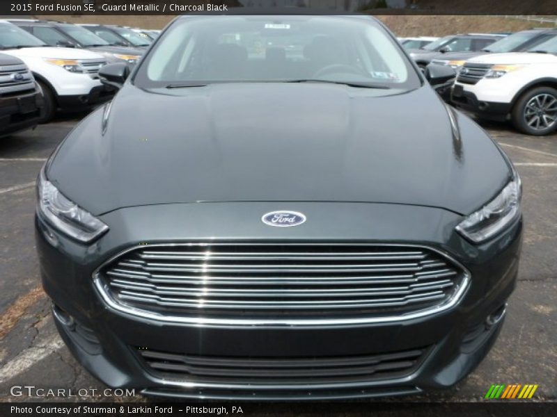 Guard Metallic / Charcoal Black 2015 Ford Fusion SE