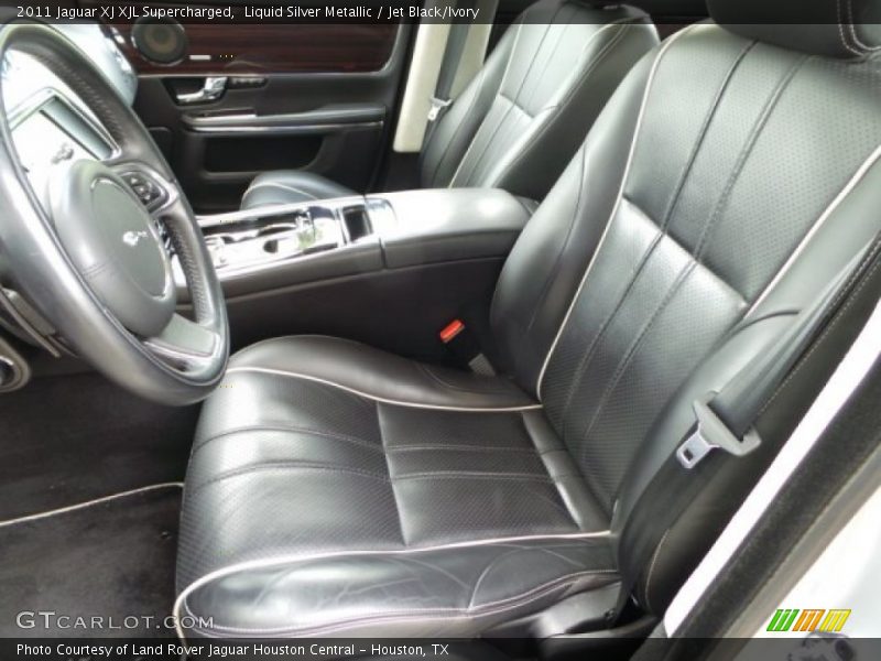 Liquid Silver Metallic / Jet Black/Ivory 2011 Jaguar XJ XJL Supercharged