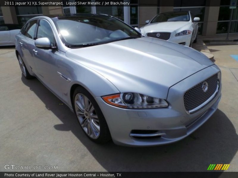 Liquid Silver Metallic / Jet Black/Ivory 2011 Jaguar XJ XJL Supercharged