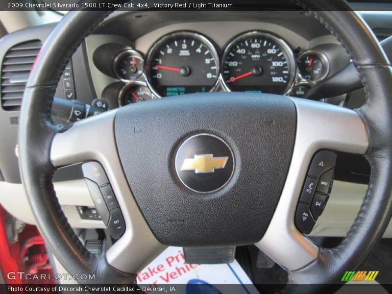 Victory Red / Light Titanium 2009 Chevrolet Silverado 1500 LT Crew Cab 4x4