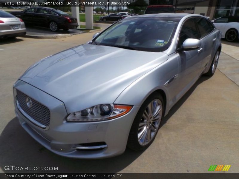 Liquid Silver Metallic / Jet Black/Ivory 2011 Jaguar XJ XJL Supercharged