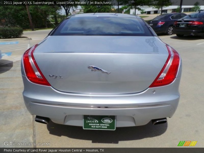 Liquid Silver Metallic / Jet Black/Ivory 2011 Jaguar XJ XJL Supercharged