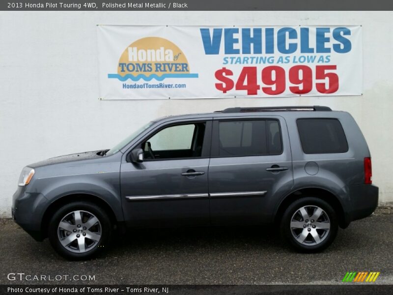 Polished Metal Metallic / Black 2013 Honda Pilot Touring 4WD