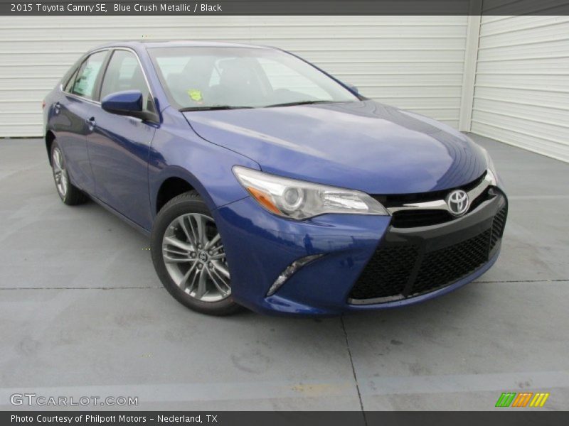 Blue Crush Metallic / Black 2015 Toyota Camry SE
