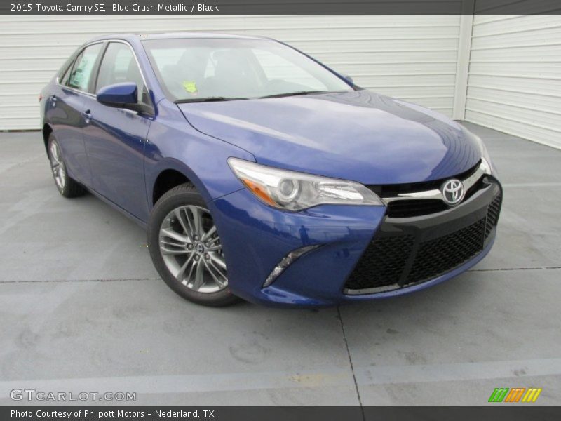 Blue Crush Metallic / Black 2015 Toyota Camry SE
