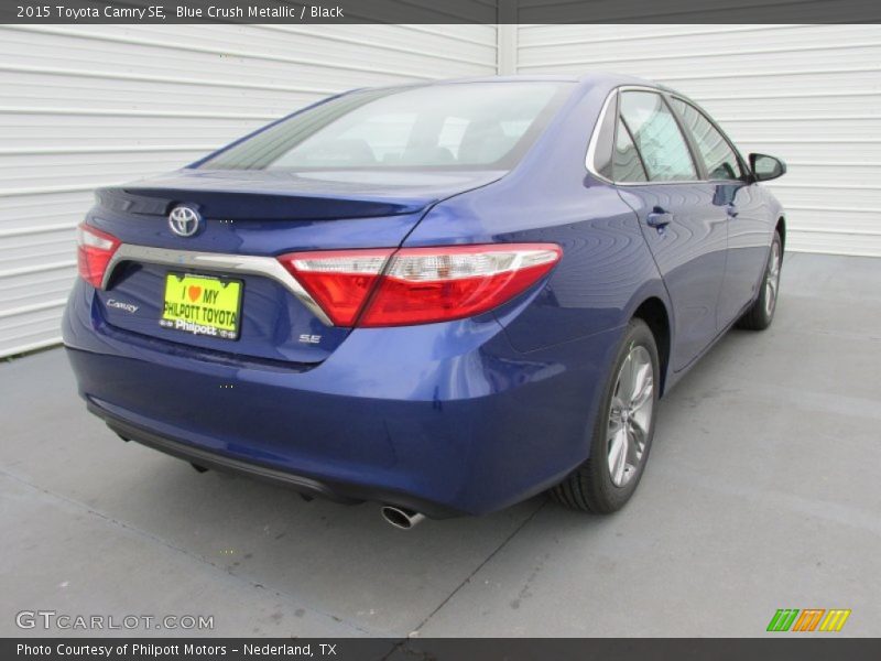 Blue Crush Metallic / Black 2015 Toyota Camry SE