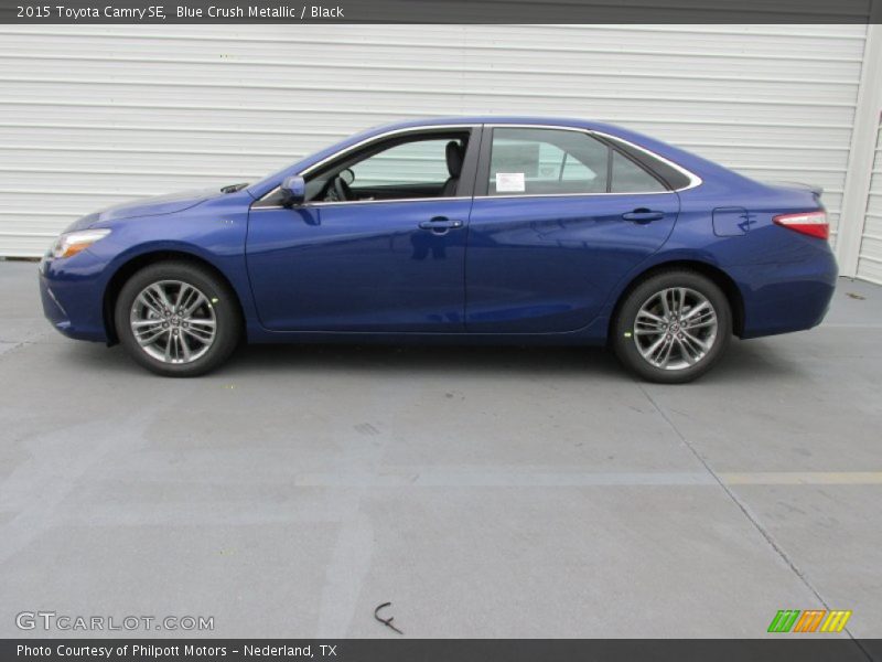Blue Crush Metallic / Black 2015 Toyota Camry SE