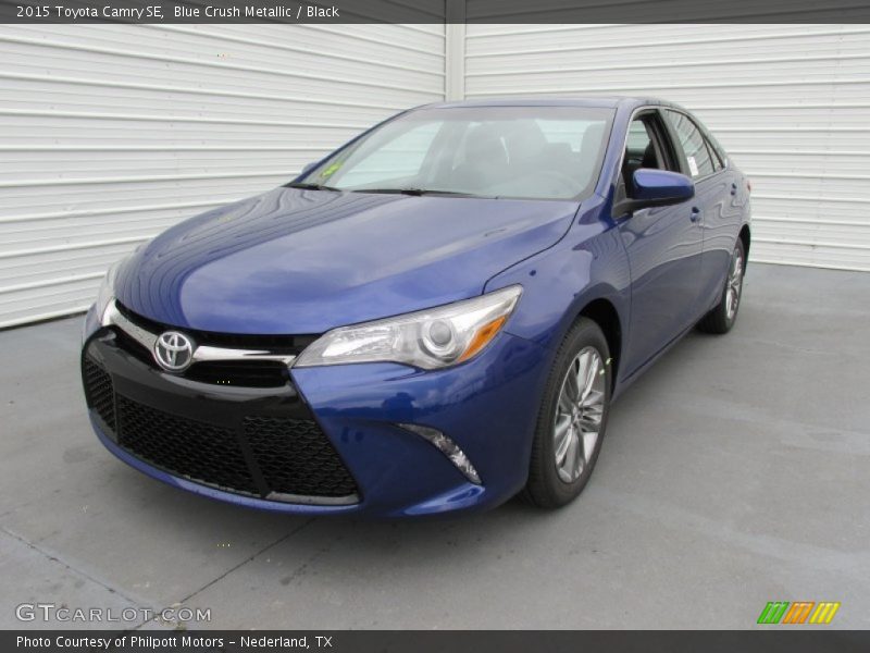 Blue Crush Metallic / Black 2015 Toyota Camry SE