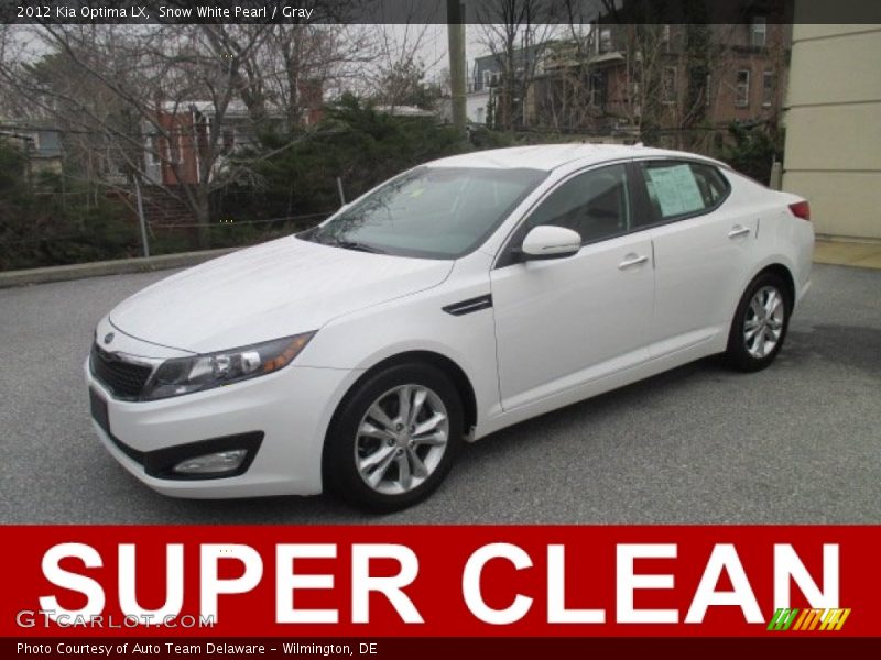 Snow White Pearl / Gray 2012 Kia Optima LX