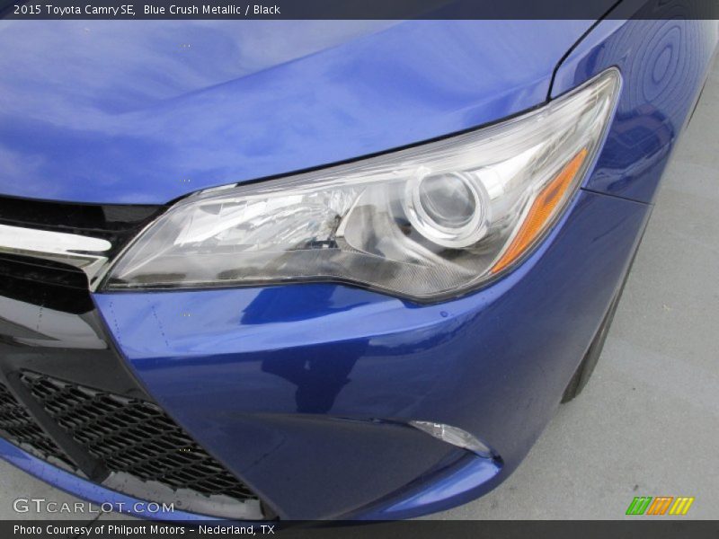 Blue Crush Metallic / Black 2015 Toyota Camry SE