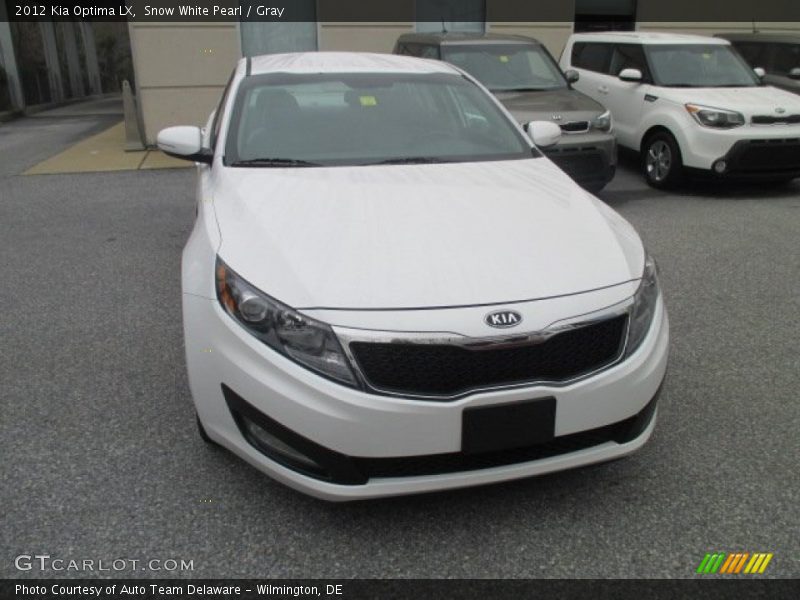 Snow White Pearl / Gray 2012 Kia Optima LX