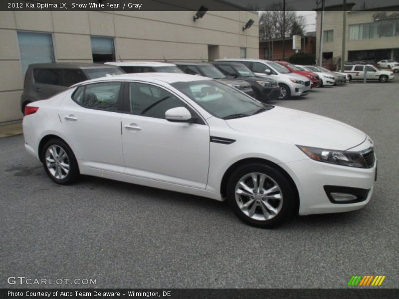 Snow White Pearl / Gray 2012 Kia Optima LX