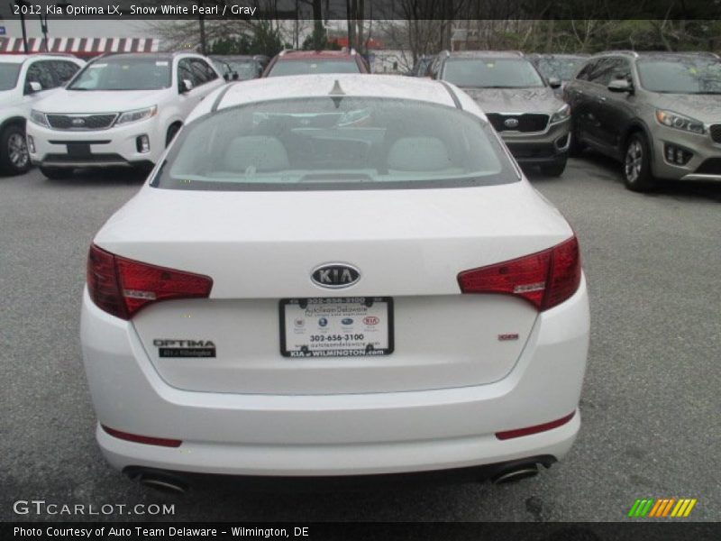 Snow White Pearl / Gray 2012 Kia Optima LX