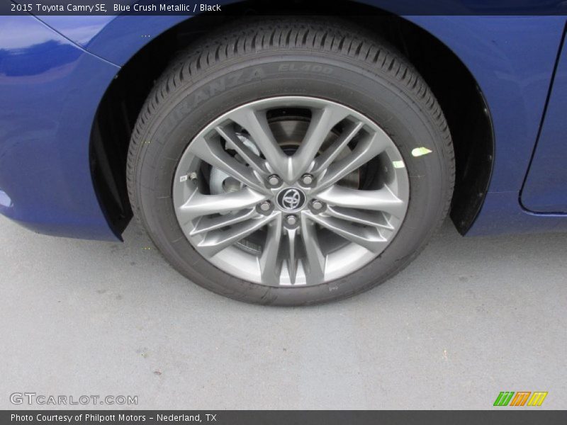 Blue Crush Metallic / Black 2015 Toyota Camry SE