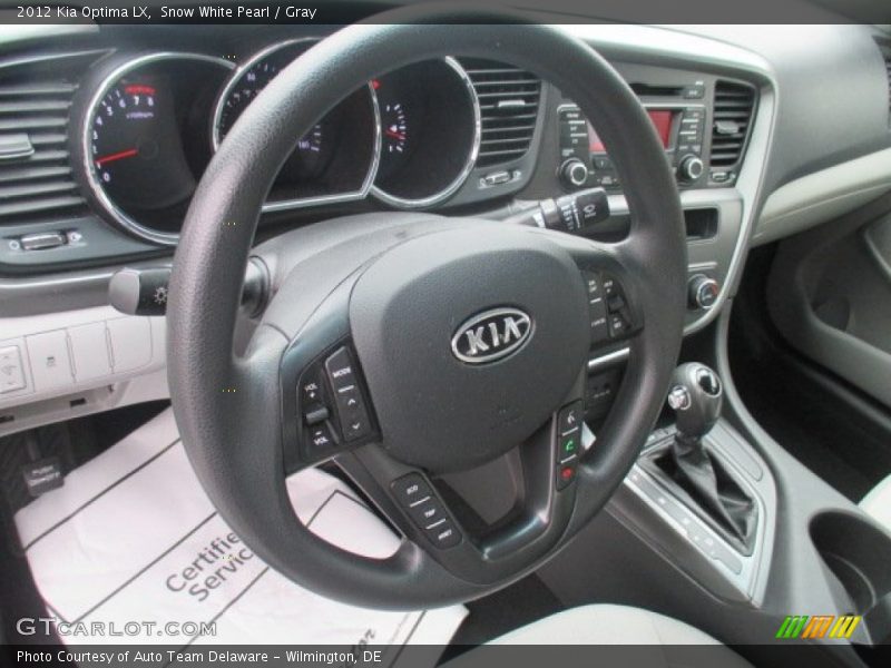 Snow White Pearl / Gray 2012 Kia Optima LX