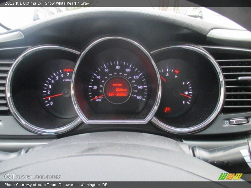 Snow White Pearl / Gray 2012 Kia Optima LX