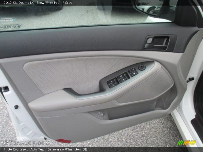 Snow White Pearl / Gray 2012 Kia Optima LX