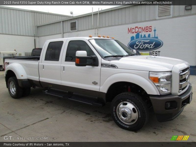 White Platinum / King Ranch Mesa Antique Affect/Adobe 2015 Ford F350 Super Duty King Ranch Crew Cab 4x4 DRW