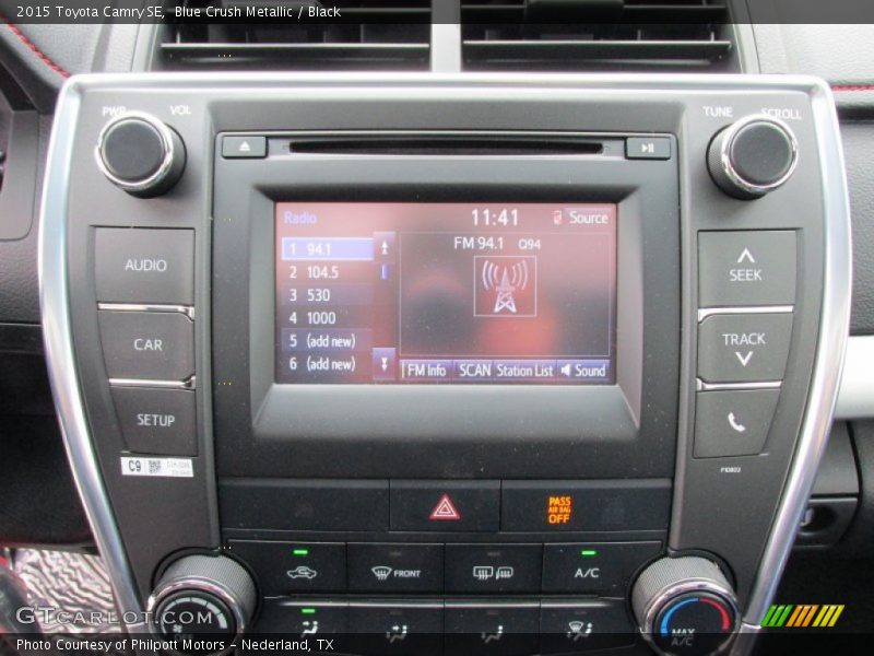 Blue Crush Metallic / Black 2015 Toyota Camry SE
