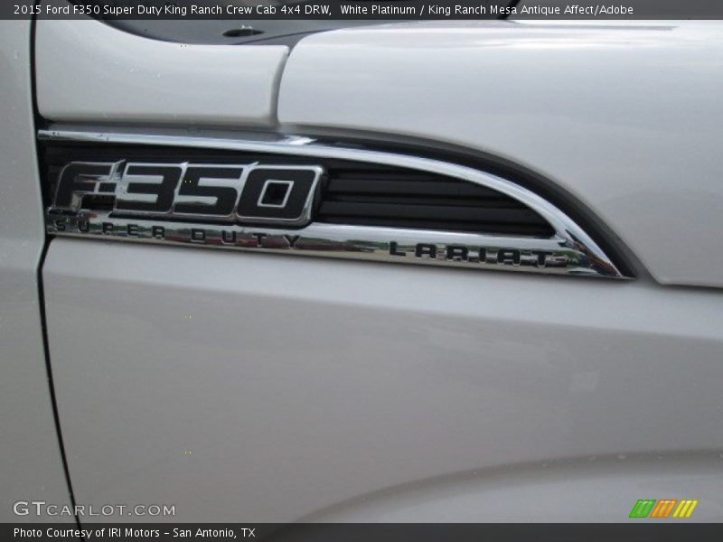 White Platinum / King Ranch Mesa Antique Affect/Adobe 2015 Ford F350 Super Duty King Ranch Crew Cab 4x4 DRW