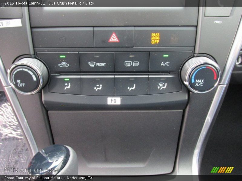 Blue Crush Metallic / Black 2015 Toyota Camry SE