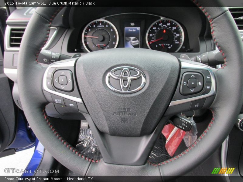 Blue Crush Metallic / Black 2015 Toyota Camry SE