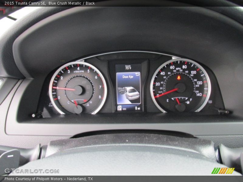 Blue Crush Metallic / Black 2015 Toyota Camry SE