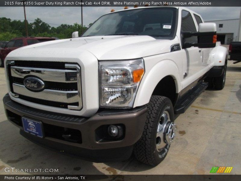 White Platinum / King Ranch Mesa Antique Affect/Adobe 2015 Ford F350 Super Duty King Ranch Crew Cab 4x4 DRW