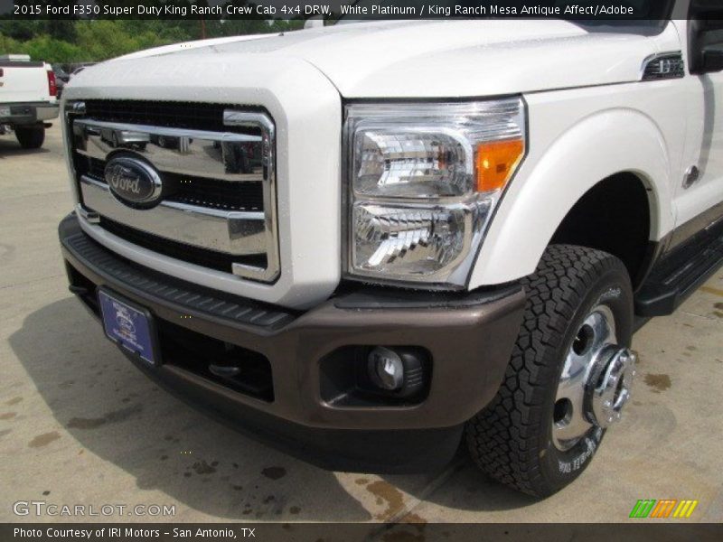 White Platinum / King Ranch Mesa Antique Affect/Adobe 2015 Ford F350 Super Duty King Ranch Crew Cab 4x4 DRW
