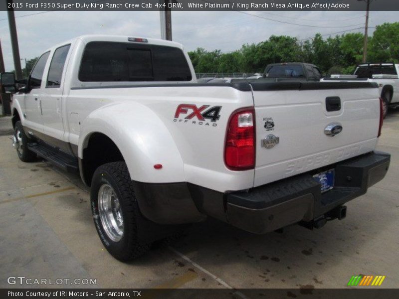 White Platinum / King Ranch Mesa Antique Affect/Adobe 2015 Ford F350 Super Duty King Ranch Crew Cab 4x4 DRW