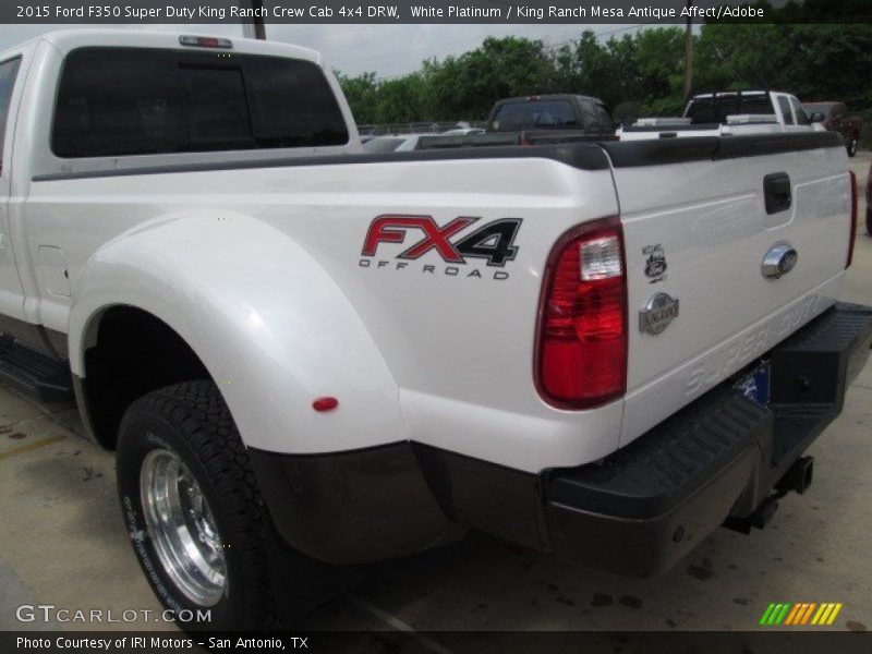 White Platinum / King Ranch Mesa Antique Affect/Adobe 2015 Ford F350 Super Duty King Ranch Crew Cab 4x4 DRW