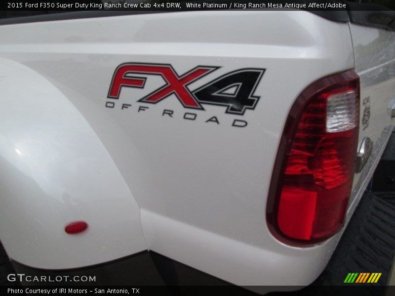 White Platinum / King Ranch Mesa Antique Affect/Adobe 2015 Ford F350 Super Duty King Ranch Crew Cab 4x4 DRW