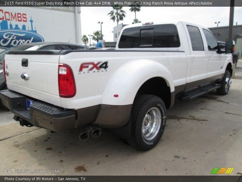 White Platinum / King Ranch Mesa Antique Affect/Adobe 2015 Ford F350 Super Duty King Ranch Crew Cab 4x4 DRW