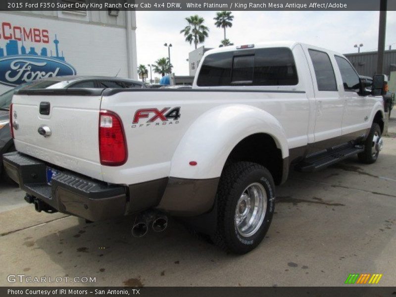 White Platinum / King Ranch Mesa Antique Affect/Adobe 2015 Ford F350 Super Duty King Ranch Crew Cab 4x4 DRW