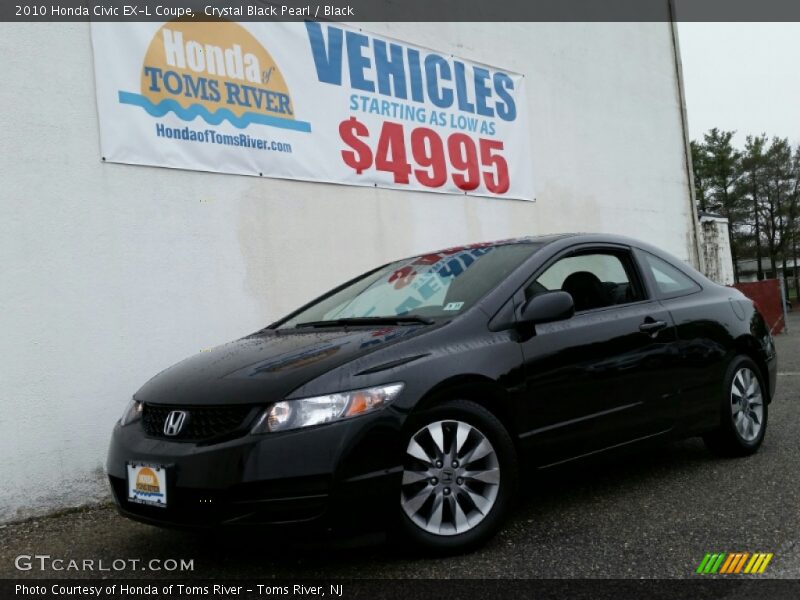 Crystal Black Pearl / Black 2010 Honda Civic EX-L Coupe
