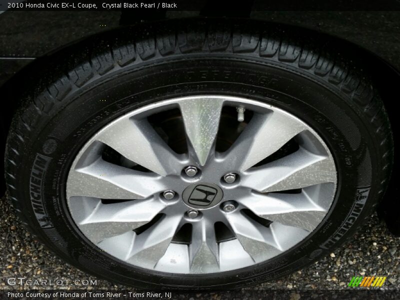 Crystal Black Pearl / Black 2010 Honda Civic EX-L Coupe
