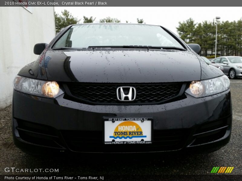 Crystal Black Pearl / Black 2010 Honda Civic EX-L Coupe