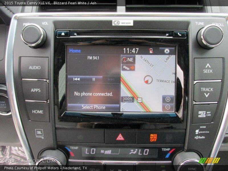 Blizzard Pearl White / Ash 2015 Toyota Camry XLE V6