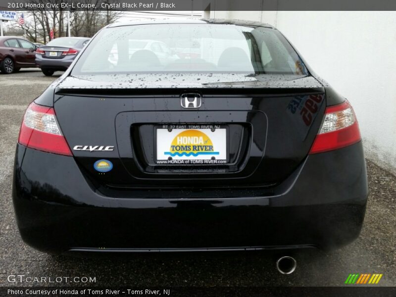 Crystal Black Pearl / Black 2010 Honda Civic EX-L Coupe