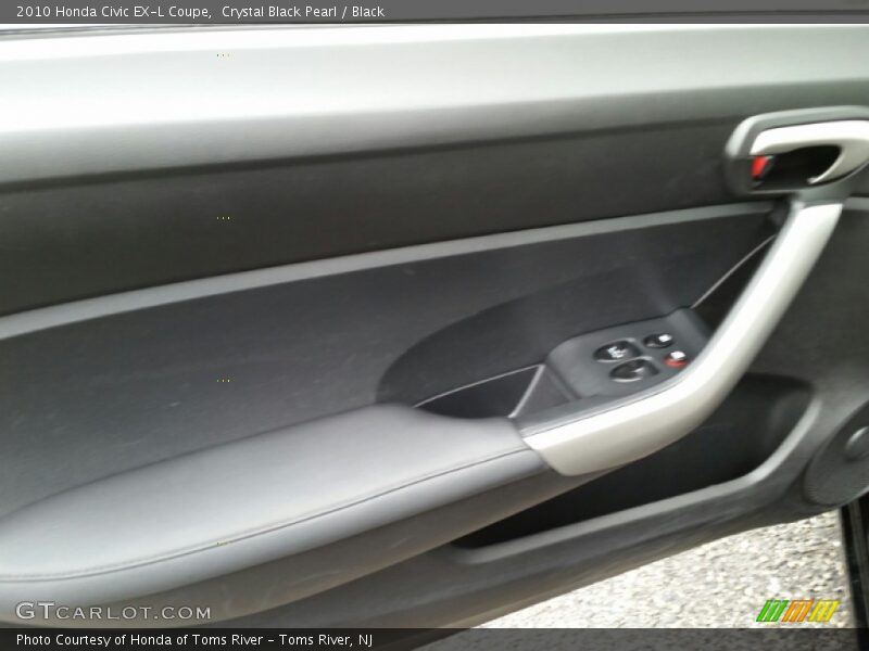 Crystal Black Pearl / Black 2010 Honda Civic EX-L Coupe