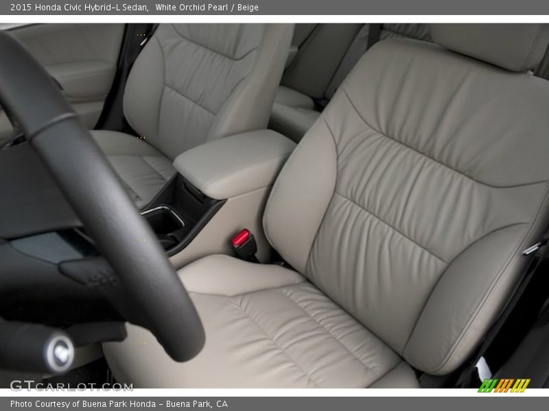 Front Seat of 2015 Civic Hybrid-L Sedan
