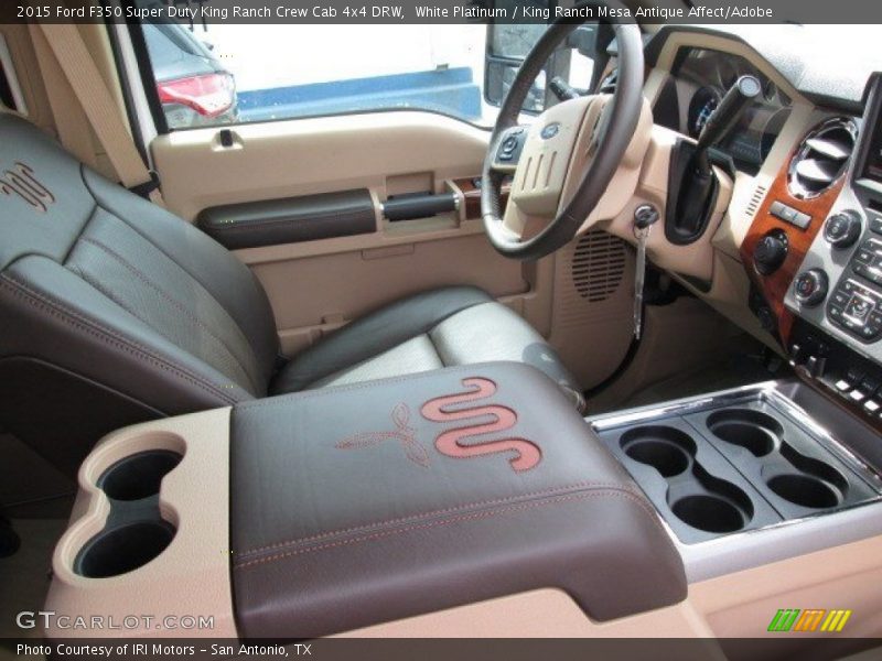White Platinum / King Ranch Mesa Antique Affect/Adobe 2015 Ford F350 Super Duty King Ranch Crew Cab 4x4 DRW