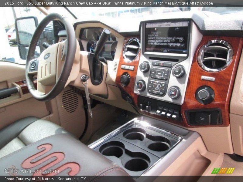 White Platinum / King Ranch Mesa Antique Affect/Adobe 2015 Ford F350 Super Duty King Ranch Crew Cab 4x4 DRW