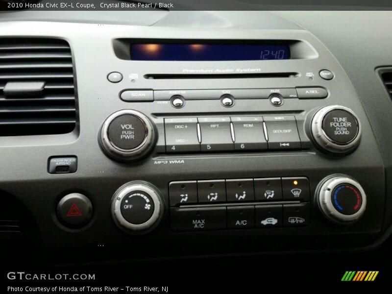Crystal Black Pearl / Black 2010 Honda Civic EX-L Coupe