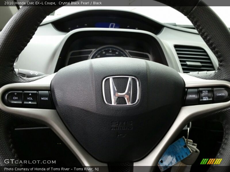 Crystal Black Pearl / Black 2010 Honda Civic EX-L Coupe
