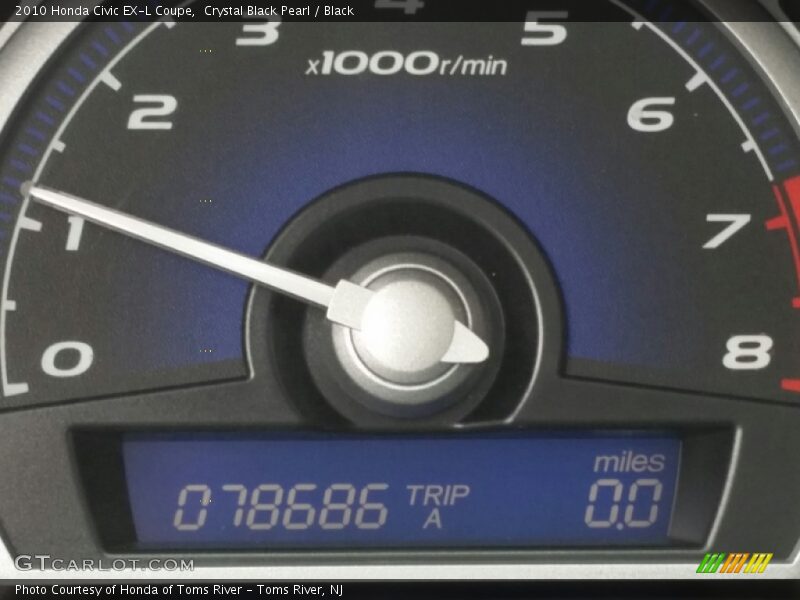 Crystal Black Pearl / Black 2010 Honda Civic EX-L Coupe