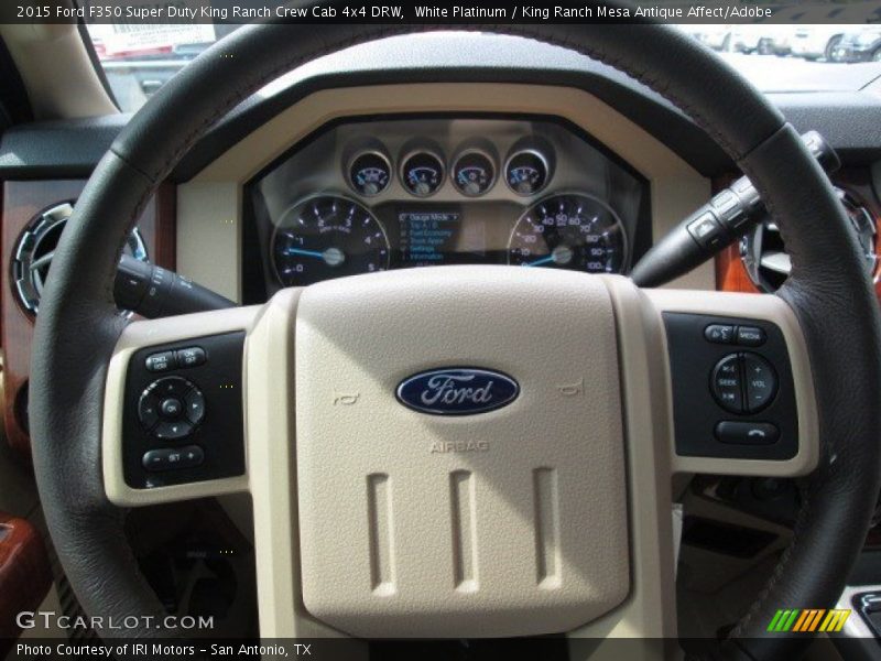 White Platinum / King Ranch Mesa Antique Affect/Adobe 2015 Ford F350 Super Duty King Ranch Crew Cab 4x4 DRW
