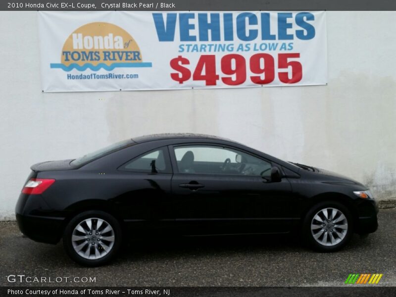 Crystal Black Pearl / Black 2010 Honda Civic EX-L Coupe