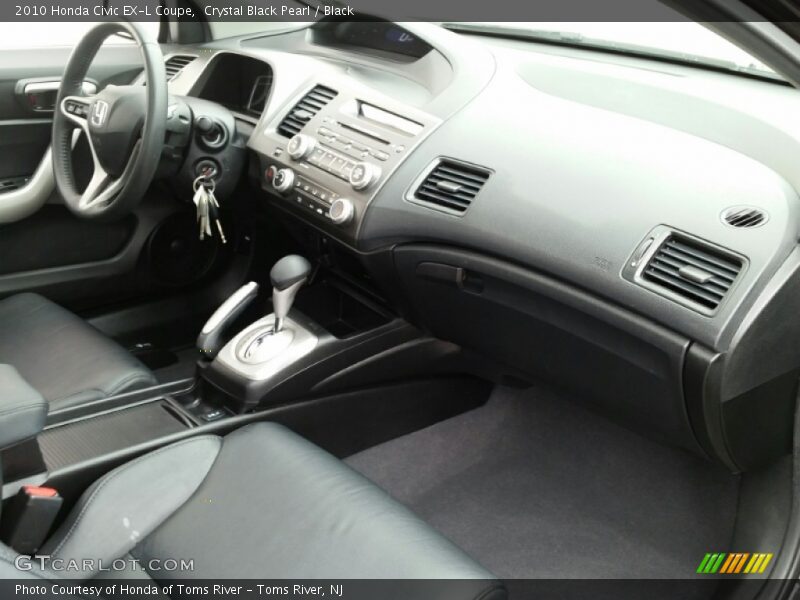 Crystal Black Pearl / Black 2010 Honda Civic EX-L Coupe