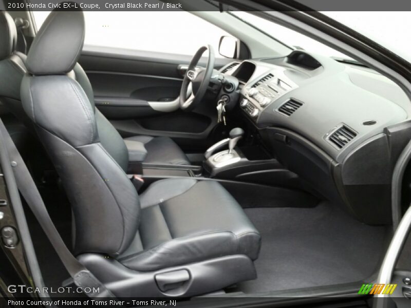 Crystal Black Pearl / Black 2010 Honda Civic EX-L Coupe